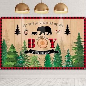 Brand New Adventure Baby Shower Backdrop